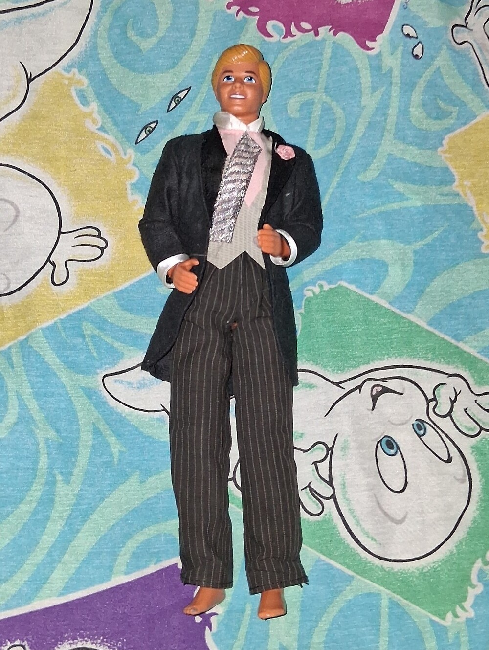 1990 Wedding Day Barbie Ken Doll Alan's Best Man Figure Vintage 90s
